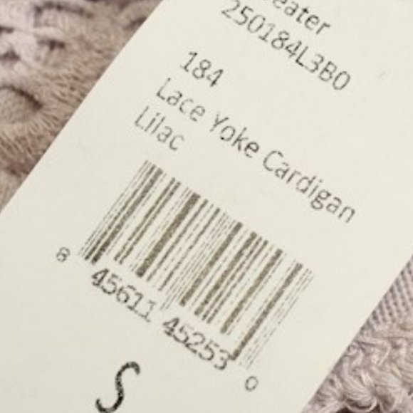 CAbi Lilac Lace Yoke Cardigan - Picture 4 of 4